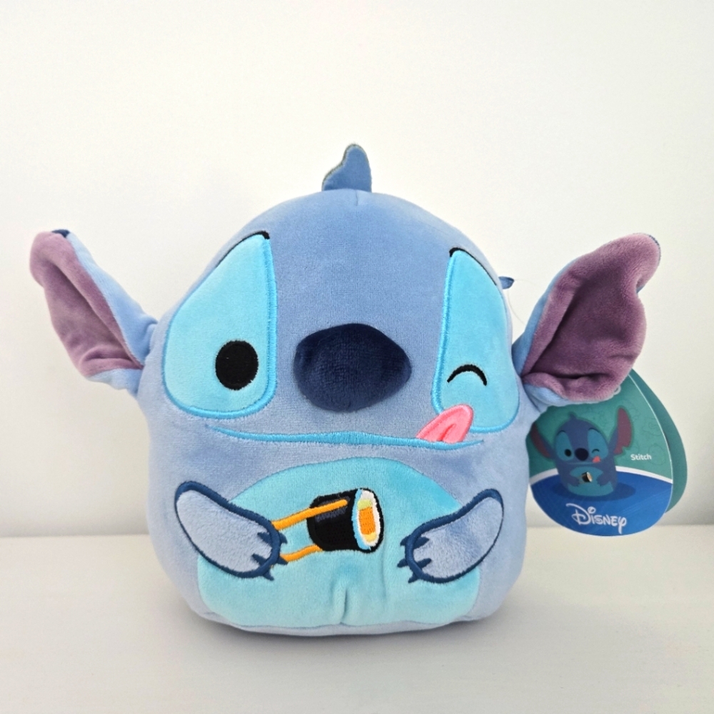 Disney Squishmallow Stitch Sushi Roll 6.5" NWT